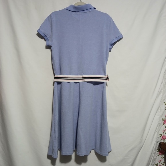 Polo‎ Ralph Lauren Dress Shirtwaist Belted Casual Blue Kids Size L (12-14) - Picture 2 of 6